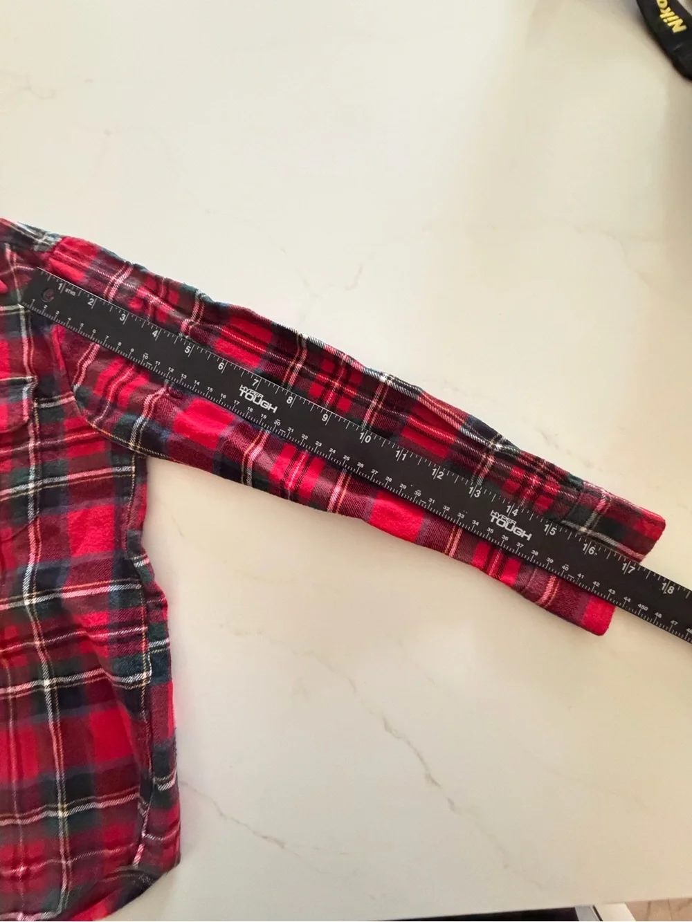 Old Navy Boys Red Plaid Flannel Button Down Shirt Size Small 100% Cotton